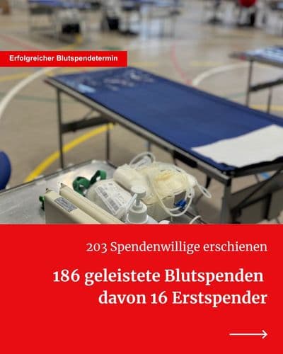 Erfoglreicher Blutspendetermin am 22.10.