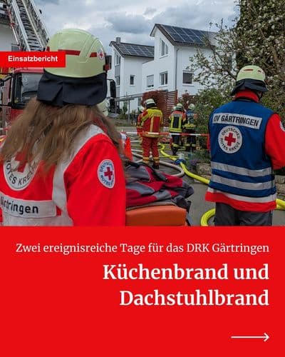 Im Einsatz - Küchenbrand und Dachstuhlbrand